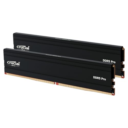 Crucial Pro DDR5 RAM 64GB Kit (2x32GB) 5600MHz, Intel XMP 3.0, PC Computer Arbeitsspeicher - CP2K32G56C46U5 von Crucial