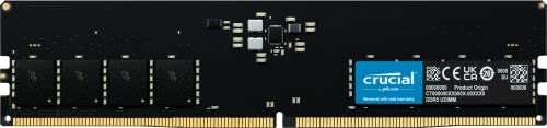 Crucial RAM 16GB DDR5 5600MHz (oder 5200MHz oder 4800MHz) Desktop Arbeitsspeicher CT16G56C46U5 von Crucial