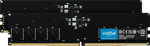 Crucial DDR5 RAM 32GB Kit (2x16GB) 4800MHz, PC Computer Arbeitsspeicher, CL40 - CT2K16G48C40U5 von Crucial