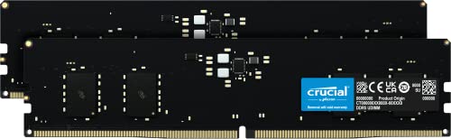 Crucial RAM 16GB Kit (2x8GB) DDR5 4800MHz CL40 Desktop-Speicher CT2K8G48C40U5 von Crucial