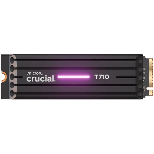 Crucial T710 with heatsink 4TB PCIe Gen5 NVMe M.2 2280 SSD von Crucial