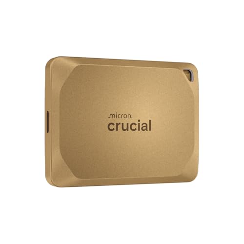Crucial X10 Pro 4TB Externe SSD Festplatte, bis zu 2.100MB/s Lesen und 2.000MB/s Schreiben, Portable Solid State Drive, Wasser- und Staubgeschützt IP55, USB-C 3.2, Gold - CT4000X10PROSSD9D02 Crucial X10 Pro 4TB Externe SSD Festplatte, bis zu 2.100MB/s Lesen und 2.000MB/s Schreiben, Portable Solid State Drive, Wasser- und Staubgeschützt IP55, USB-C 3.2, Gold - CT4000X10PROSSD9D02 von Crucial