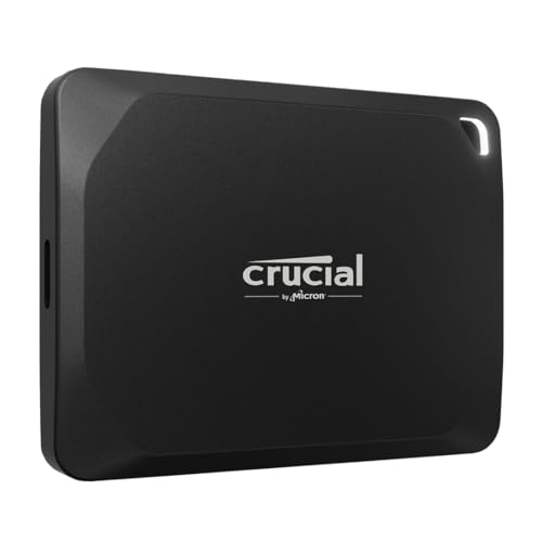 Crucial X10 Pro 4TB Externe SSD Festplatte, bis zu 2100MB/s Lesen und 2000MB/s Schreiben, Portable Solid State Drive, USB-C 3.2, PC und Mac, Wasser- und Staubgeschützt - CT4000X10PROSSD902 von Crucial