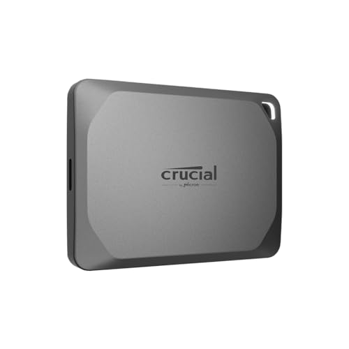 Crucial X9 Pro 2TB Portable SSD Festplatte, bis zu 1050MB/s Lesen/Schreiben, Wasser- und Staubgeschützt (IP55), Externe SSD, USB-C 3.2 - CT2000X9PROSSD902 von Crucial
