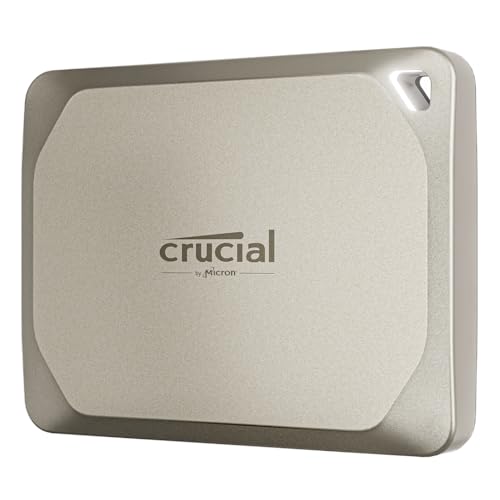 Crucial X9 Pro für Mac 4TB Portable SSD Festplatte, bis zu 1050MB/s Lesen/Schreiben, Mac ready, Wasser- und Staubgeschützt (IP55), Externe SSD, USB-C 3.2- CT4000X9PROMACSSD9B02 von Crucial
