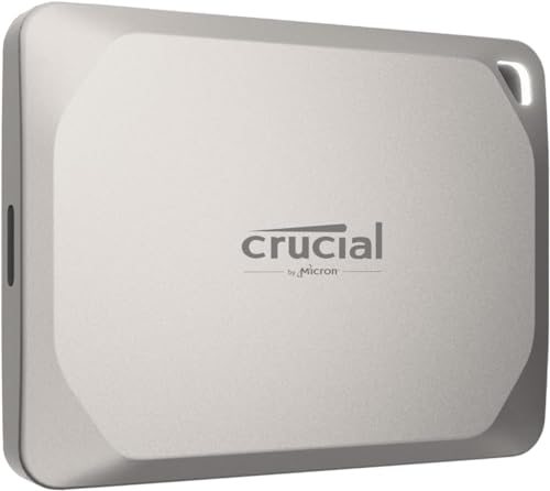 Crucial X9 Pro für Mac 1TB Portable SSD Festplatte, bis zu 1050MB/s Lesen/Schreiben, Mac Ready, IP55 Wasser- und Staubgeschützt, Externe Solid State Drive, USB-C 3.2 - CT1000X9PROMACSSD9B02 von Crucial