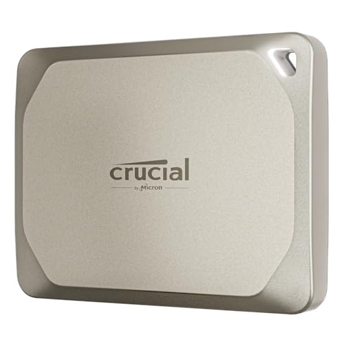 Crucial X9 Pro für Mac 2TB Externe SSD Festplatte, bis zu 1050MB/s Lesen/Schreiben, Mac ready, Wasser- und Staubgeschützt (IP55), USB-C 3.2 Portable Solid State Drive - CT2000X9PROMACSSD9B02 von Crucial