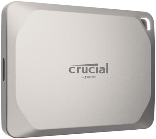 Crucial X9 Pro für Mac 2TB Externe SSD Festplatte, bis zu 1050MB/s Lesen/Schreiben, Mac Ready, Wasser- und Staubgeschützt (IP55), USB-C 3.2 Portable Solid State Drive - CT2000X9PROMACSSD9B02 von Crucial