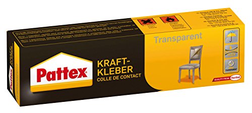 Crucial Pattex Kraftkleber Transparent, extrem starker Kleber für höchste Festigkeit, Alleskleber für den universellen Einsatz, höchstwärmefester glasklarer Klebstoff, 1x 50g von Pattex