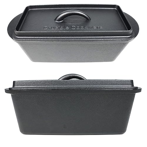 Brot aus Gusseisen mit Deckel, Brotpfanne, Backofensichere Form zum Backen, Bastelbrot - Gusseisen Brotform von Crucible Cookware