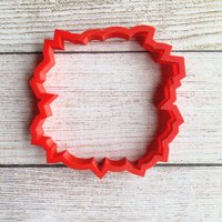 Floral Holz Plaque Cookie Cutter von CrumbleWorks
