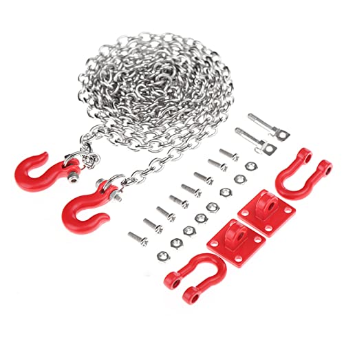 Cryfokt 1:10 Scale Tow -Haken, RC -Schleppkette, Anhängerkettenteile, Metallschleppkette, Montageschleppkette für die Tägliche Verwendung des RC Auto Autos Cryfokt 1:10 Scale Tow -Haken, RC -Schleppkette, Anhängerkettenteile, Metallschleppkette, Montageschleppkette für die Tägliche Verwendung des RC Auto Autos von Cryfokt