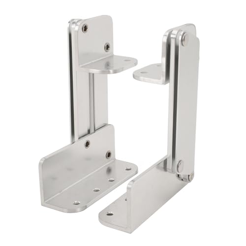 Cryfokt 2 Stück Bootssitz-Montagescharnier, Einklemmschutz-Scharniere für Hochklappbare Bootsluken, 6 Mm Dicke Bootssitzscharniere aus Aluminiumlegierung, Boots-Polstersitzscharnier, von Cryfokt