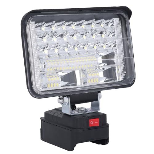 Cryfokt 48W 6800LM LED LED LEAL Light Kabelless Handhelp 20 -V -Batterie für Außen- und Baustellenbeleuchtung, Superhelle Beleuchtung Weitstrahl -Überschwemmungslampe, Schutz Zwei USB von Cryfokt