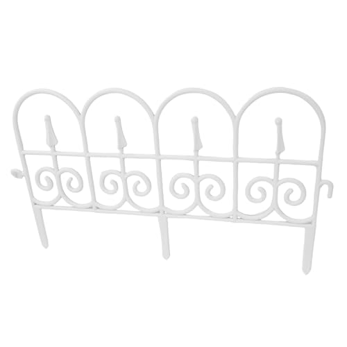 Cryfokt 5pcs Dekorativen Gartenzaun Grenze, Gewölbter Knotengierzaun, Blumenbettkantenanbarrierern Zaun für Außenhof, Rasen, Terrasse (34x58cm) von Cryfokt