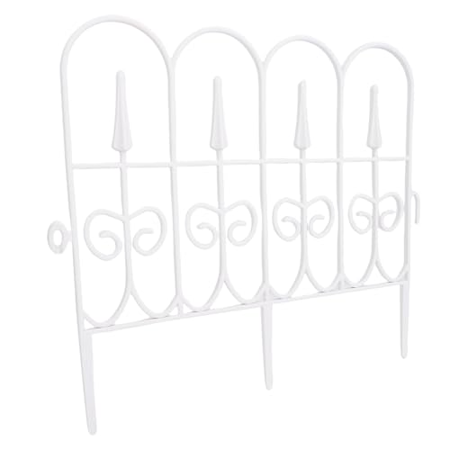 Cryfokt 5pcs Dekorativen Gartenzaun Grenze, Gewölbter Knotengierzaun, Blumenbettkantenanbarrierern Zaun für Außenhof, Rasen, Terrasse (51x58cm) von Cryfokt