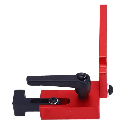 Cryfokt 75 Typ Zaun Flip Stop, Einstellbare Aluminiumlegierung Gauner T Stop Flip Limper Repariert Fest auf T -Tracks Einfache Einstellung für Holzbearbeitung Leicht von Cryfokt