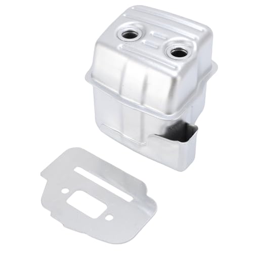 Cryfokt Ableitungsschuffler Kit, Metallstahlkettensägenableitungsmuffler mit Dichtung für MS271 MS291 Ersetzen Sie 11411400613, Rauschreduzierung von Cryfokt