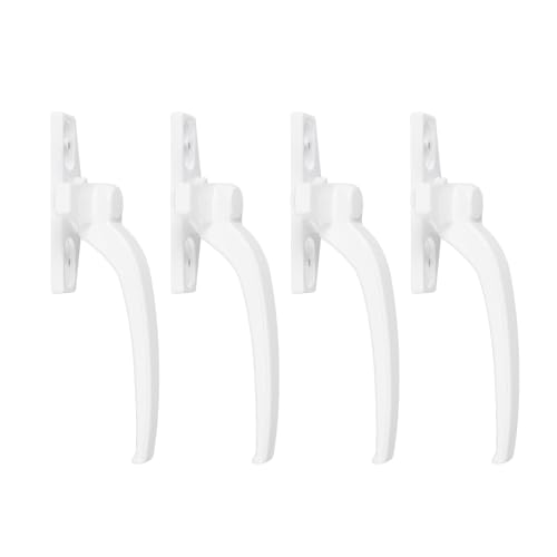 Cryfokt Aluminiumlegierung Fenstergriff, Fenstergriff Sperre Flach öffnen Externer Pushen Praktisch für Home (WHITE) von Cryfokt