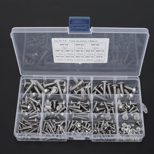 Cryfokt Anti-Korrosion Selbstkippende Schrauben, Langlebige Schrauben und Hardware-Zubehör für Rollwagen von Cryfokt