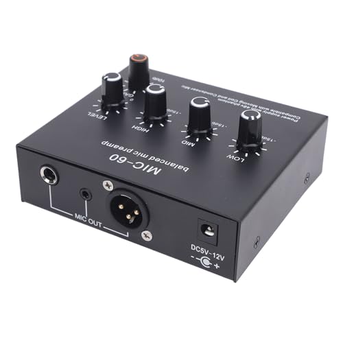 Cryfokt Ausgewogener MIC -Vorverstärker, 48 -V Leistungsmikrofonverstärker Tragbarer XLR Ausgang für Dynamische und Kondensatorische MIC Cryfokt Ausgewogener MIC -Vorverstärker, 48 -V Leistungsmikrofonverstärker Tragbarer XLR Ausgang für Dynamische und Kondensatorische MIC von Cryfokt