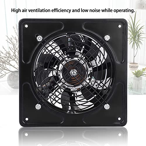 Cryfokt Badezimmerlüftungsventilationsventilator, Niedriger Geräusch Langlebiger Rahmen 220 V 50 Hz 40W Gerüche Schnell Abgase -Lüfter, Einfach für das Heimbad zu Verwenden (BLACK) von Cryfokt