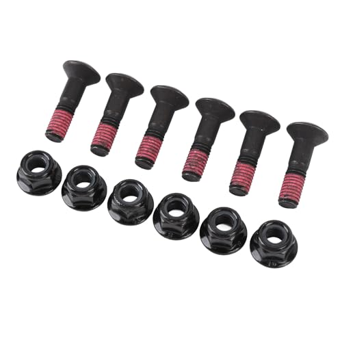 Cryfokt Dirt Bike Sproke Bolts Muttern Pack, Bügeleisen 6 Sätze Einfach zu Installieren Motorradkettenräder Bolzenmuttern Kit für Yz Yzf von Cryfokt