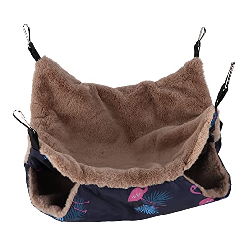 Cryfokt Doppelschicht Warme Hängematte, Bequemes Kaninchen -Plüschfutter Frettchen Hängematte für Hamster für Chinchilla (kleine Größe Vogel) von Cryfokt