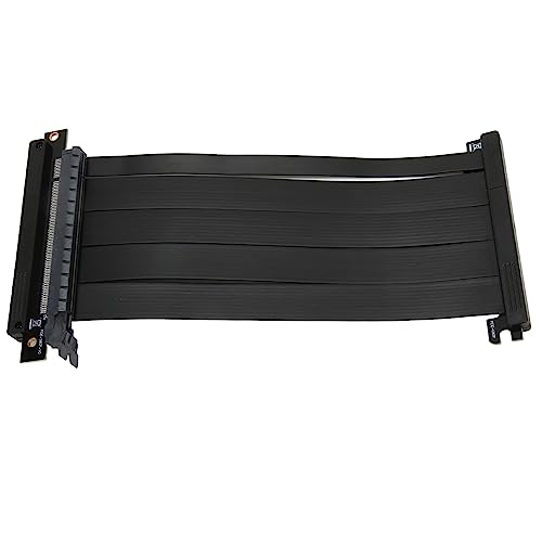 Cryfokt Dual Reverse Ultra PCIE4 16 Riser-Kabel, Hochgeschwindigkeits-Grafikkarten-Verlängerungskabel Kompatibel mit PCIE RTX, ROG Strix Riser-Kabel für Gaming Shielded Vertical Mount Cryfokt Dual Reverse Ultra PCIE4 16 Riser-Kabel, Hochgeschwindigkeits-Grafikkarten-Verlängerungskabel Kompatibel mit PCIE RTX, ROG Strix Riser-Kabel für Gaming Shielded Vertical Mount von Cryfokt