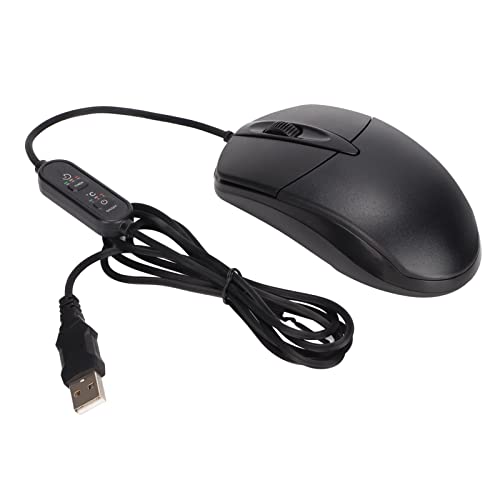 Cryfokt Ergonomische kabelgebundene beheizte Maus, 3 Stufen einstellbare Timing-Maus, konstante Temperatur, Mauswärmer, hohe Empfindlichkeit, Infrarot-Sensor, Computerzubehör, schwarz, von Cryfokt