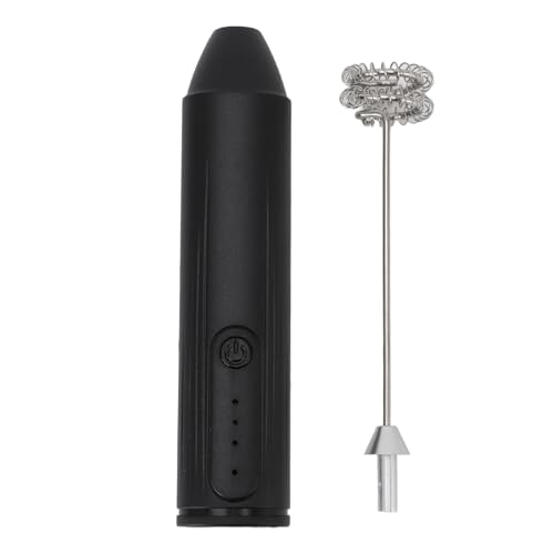 Cryfokt Handheld -Getränkemixer, Hocheffizienzmilchfrother Wiederaufladbarer Bauchmuskeln Edelstahl Zum Rühren von Milchshake (BLACK) von Cryfokt