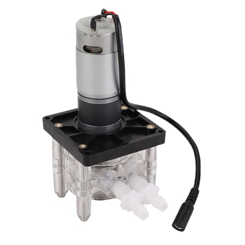 Cryfokt Hochströmungsrate DC Gebürstete Motor -Flüssigkeitsdosierpumpe, 200 3000 Ml/min Einstellbare Geschwindigkeit Peristaltische Flüssigkeitspumpe für Aquarium, Labor, Analyse (EU-Stecker) von Cryfokt