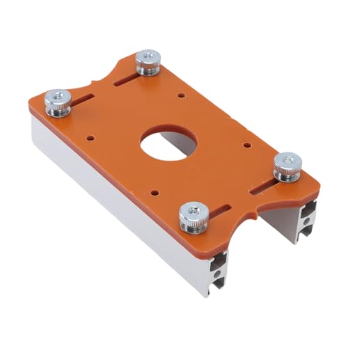 Cryfokt Holz-Router-Basis-Slot-Halterung, 2 in 1 Verschluss, Routing-Basis aus Aluminium Legierung Anpassbar für Tischler, 65-mm-Trimmer Zubehör Basis für Präzisions Kanten, Holz von Cryfokt