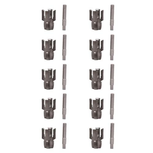 Cryfokt Interne Externe Rohrgewindewerkzeug, Legierte Stahlstahl Hohe Härte 10pcs Elektrische Bohrmaschine Kompatible PVC -Pipe -Threader -Kit für die Reparatur zu Hause Cryfokt Interne Externe Rohrgewindewerkzeug, Legierte Stahlstahl Hohe Härte 10pcs Elektrische Bohrmaschine Kompatible PVC -Pipe -Threader -Kit für die Reparatur zu Hause von Cryfokt