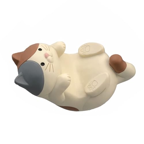 Cryfokt Katzendekoration, Multifunktional, Stabiler Halt. Langlebige, Zarte Katzen-Schreibtischdekoration, Bruchsicher, für das Büro für Brillen (Dreifarbige Katze) von Cryfokt