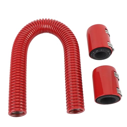 Cryfokt Kühlmittelkühlerschlauch -Kit, Flexible Effiziente Kühl -Erosions Kühler Kühler Kühlerkit mit Cap Klemme 24 Zoll (Rot) von Cryfokt