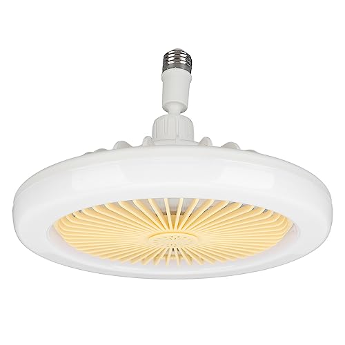 Cryfokt Leichter Socket -Lüfter, Geräuschloser Aromatherapie Bin Design E27 Deckenventilator Licht 30w für Zuhause von Cryfokt