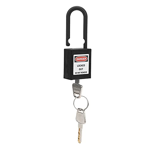 Cryfokt Lockout Tagout Lock, Engineering Safety Lock Isolation Industrielle Vorhängeschloss Vorhängeschloss für Mechanische Geräte für Kraftwerke (BLACK) von Cryfokt