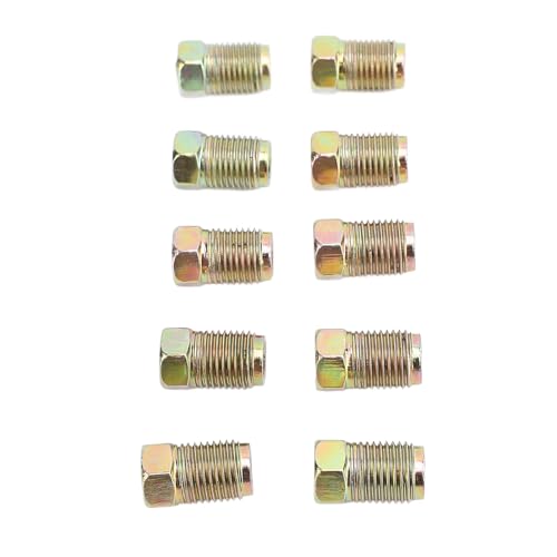 Cryfokt Metrische Bremsleitungsleitungen Invert -Flare -Fitemente, Robuste Bremsleitungsanschlüsse Präzise Bremsleitungsmuttern für 3/16 Zoll Bremsschlauchrohr von Cryfokt