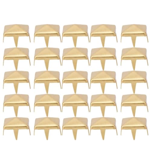 Cryfokt Nietzubehör, Square Niets Kit Feine Arbeit 100pcs Einfach zu Bedienen für Taschen für Handwerks (GOLD) von Cryfokt