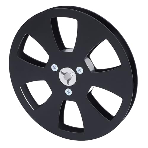 Cryfokt Öffnen Sie die Reel Sound Tape Leere Rolle, Leichte Aluminiumlegierung Anti -Biegemittel 1/4 5in Leeres Klebeband -Reel Austausch für Nagra Rollen Zum Recorder (BLACK) von Cryfokt