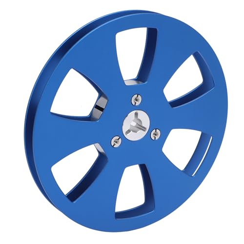 Cryfokt Öffnen Sie die Reel Sound Tape Leere Rolle, Leichte Aluminiumlegierung Anti -Biegemittel 1/4 5in Leeres Klebeband -Reel Austausch für Nagra Rollen Zum Recorder (BLUE) von Cryfokt