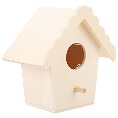Cryfokt Outdoor -Vogelhaus, DIY -Holzvogelhaus Schöne Form, die für Gartenarbeit Im Freien für die Innenabkoration Belüftet Wurden (Spitzentraufe Nr. 4) von Cryfokt