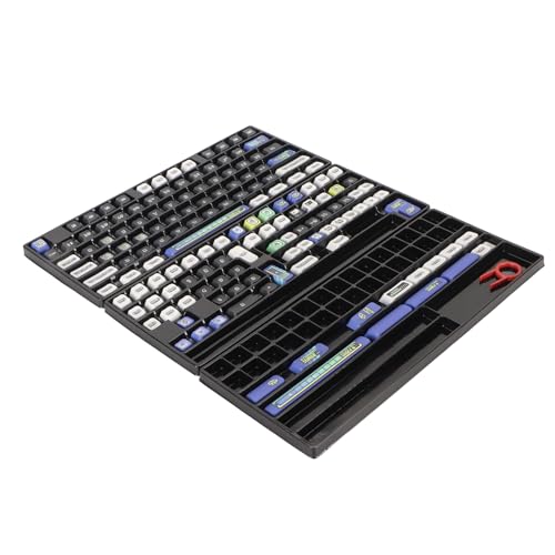 Cryfokt PBT-Tastenkappen, 154er-Set, Lichtbeständige PBT-Tastenkappen, Reißfest, XDA-Höhe für Mechanische Tastatur mit 61, 87, 98, 104, 108 Tasten von Cryfokt