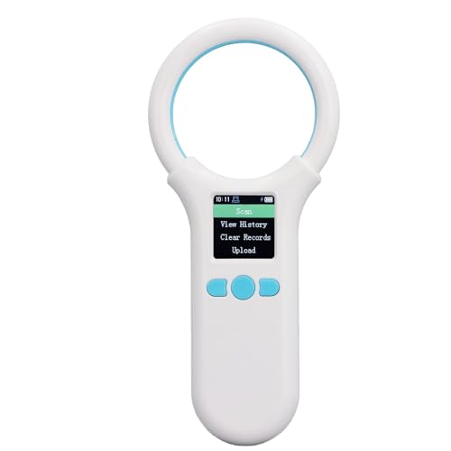 Cryfokt PET Microchip Scanner, HF Technology Animal Tag Reader Tragbares Kontaktlose Klare Display für Viehfarm von Cryfokt