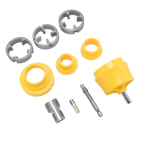 Cryfokt Pipe Fadenhersteller -Werkzeug, PPR Pipe Threader Kit Benutzerfreundlich Multifunktionales Doppelkopfdesign für Reparaturen in Wohngebieten von Cryfokt
