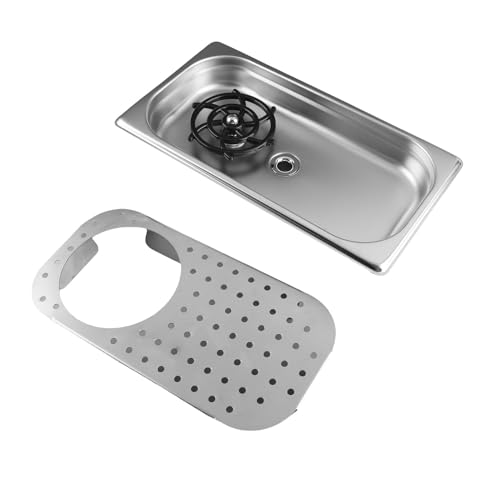 Cryfokt Pitcher Rinser, Automatische Flasche Waschmaschine, Edelstahl -Kaffee -Tasse Waschmaschine für Bar Home Kitchen Spüle Hotel Cafe Restaurant Café (Edelstahl) von Cryfokt