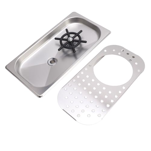 Cryfokt Pitcher Rinser Cup Waschmaschine, Eingebettete Multi -Winkel -Flush Wassersparung Hochdruck Waschglasspüle Rinser für Bar (Edelstahlfarbe A) von Cryfokt