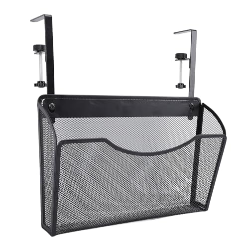 Cryfokt Schreibtisch -Seitenspeicher -Organizer, Kratzer Residant Hängende Schreibtisch Organizer Sturdy Mesh Struktur Einfache Installation für Home (BLACK) von Cryfokt