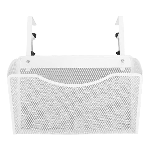 Cryfokt Schreibtisch -Seitenspeicher -Organizer, Kratzer Residant Hängende Schreibtisch Organizer Sturdy Mesh Struktur Einfache Installation für Home (WHITE) von Cryfokt